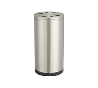 Pied de meuble Hettich Pied de meuble cylindrique fixe acier brossé gris, 10 cm