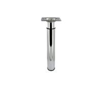 Pied De Meuble Cylindrique Réglable Acier Chromé Gris - 210 à 350 mm