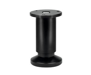 Pied de meuble - en aluminium noir - rond 38 mm - réglable - 100 mm CUIVRERIE CENTRALE