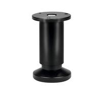 Pied de meuble - en aluminium noir - rond 38 mm - réglable - 120 mm CUIVRERIE CENTRALE