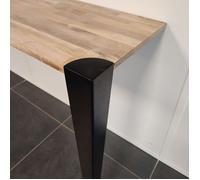 Pied de meuble étau en cornière profilé modèle d'angle pour table basse HT 42 cm