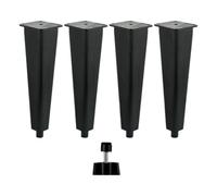 Pied de meuble Finition en alliage d'aluminium brossé réglable Noir 25 cm