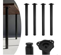ADGO - Pied De Meuble, Pied De Table Réglable en Hauteur - pour La Stabilisation De Tables, Bureaux Et Divers Types De Plateaux - 71cm 1pc Acier Noir