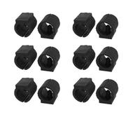 sourcing map Patins de Sol pour Tuyau de Chaise en Forme de U Capuchons en Plastique Noir pour 14mm Dia 12Pcs