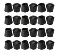 Pied de meuble SOURCING MAP 16mm Dia intérieur Caoutchouc Tampon Patin Embout Pied Chaise Protecteurs Plancher Glisseurs Noir 24Pcs