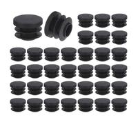 Pied de meuble SOURCING MAP 36Pcs 20x19x14mm Bouchon en Plastique Rond Extrémité Tube Noir pour Protection Glissement Chaise Table