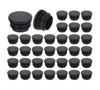 Pied de meuble SOURCING MAP 36Pcs 28x27x17mm Bouchon en Plastique Rond Extrémité Tube Noir pour Protection Glissement Chaise Table