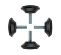 Pied de meuble SOURCING MAP M8 x 25mm x 40mm Pieds Nivellement Réglable Pied Visser Patin Jambe Table Chaise Protecteurs Noir 4Pcs