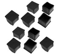 Pied de meuble SOURCING MAP Patin Embout Carré pour 40mm Longueur x 40mm Largeur Jambe Table Chaise Caoutchouc Noir 10Pcs