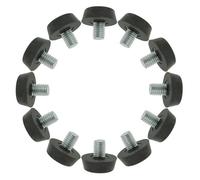 Pied de meuble SOURCING MAP Pieds à visser M8 x 10mm x 22mm Pieds de nivellement réglables Table Chaise Patin Protection Noir 12Pcs