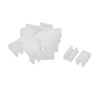 Pied de meuble SOURCING MAP pour 9mm Dia tube rond Forme U Plastique Patin Pied Chaise Tampon Capuchon Table Fauteuil Blanc 20Pcs