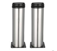 Pied de meuble VOCOSTE 200mm-215mm Inox Pieds Nivellement Réglable Patin Pied Jambe Table Chaise Protection Plancher 2Pcs