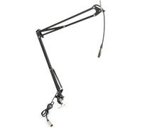 Pied de micro de table Vonyx TS05 avec câble XLR - Utilisation en studio - Réglable - Noir