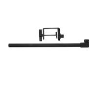 Pied de Micro en Métal Noir avec Bras Articulé et Base en Fer en I | Support pour Podcast et Création de Contenu, Fixation Meuble Compatible, Bras D'extension Long 40cm