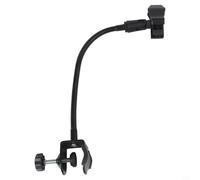 Pied de micro flexible en col de cygne avec pince de bureau pour diffusion en studio, support de microphone réglable pour diffusion en direct, support robuste pour micros de 28 à 40 mm (micro de moins
