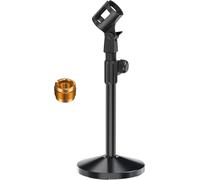 Pied de Micro, Pied Micro Avec pince Réglable à 180°,Adaptateur Métallique 5/8"" mâle à 3/8"" Femelle,Support Micro compatible Avec Blue Yeti,Snowball et Autres Micros.[J562]