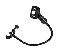 Pied de Microphone à Col de Cygne Flexible, Support Bureau Réglable | Tube Orientable, Compatible Plusieurs Tailles, Structure en Fer et Abs Noir, Pince Incluse