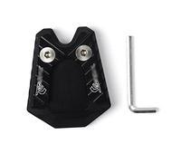 Pied De Moto Support Latéral Plaque Béquille Agrandisseur Plaque CNC Support Latéral Agrandir Coussin Pour Vespa GTS GTV 3Vie GTS300(Noir)