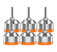 Pied de nivellement en acier inoxydable M6 réglable, antidérapant, silencieux, robuste, pour machines industrielles, orange, 3,8 x 3 x 5,2 cm, lot de 1 (D)