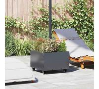 vidaXL Pied de parasol Anthracite 45×45×45 cm – Acier, support parasol ajustable, base roulante