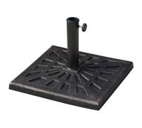 Outsunny Pied de Parasol Base de Lestage Carrée Résine Imitation Fonte Poids Net 15 Kg 47 x 47 x 32 cm Bronze