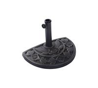 Outsunny Pied de Parasol Base de lestage Parasol Demi-Cercle Poids Net 9 kg résine Imitation Fonte Motif Fleur 50L x 31l x 32H cm Bronze