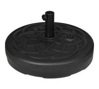 Outsunny Pied de Parasol Base de lestage à remplir de Sable ou d'eau 25L avec poignée Ø 56 x 30,5H cm Noir