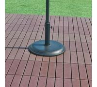 Pied de parasol 'Bionaz' Ø45x5 cm béton 15 kg rond noir
