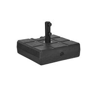 Outsunny Pied de Parasol carré Base de Parasol en HDPE remplir de Sable ou d'eau pour mât Ø 38 et 48 mm - dim. 49L x 49l x 36,5H cm Noir