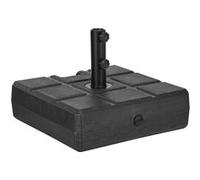 Outsunny Pied de Parasol carré Base de Parasol en HDPE remplir de Sable ou d'eau pour mât Ø 38 et 48 mm - dim. 49L x 49l x 36,5H cm Noir