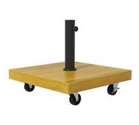 Outsunny Pied de Parasol carré - Base de lestage Poids Net 25kg en métal avec 4 roulettes - dim. 45L x 45l x 36,5H cm pour mât de Ø34, Ø38 et Ø48mm