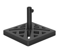 Pied De Parasol Carré Design Graphique Ajouré Dim. 45 X 45 X 33,5 Cm Poids Net 15 Kg Hdpe Noir