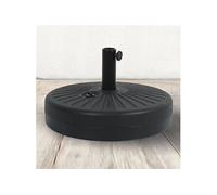 Pied de parasol circulaire en plastique résistant noir PARASOL