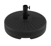Pied de Parasol COSTWAY Rond de 51 cm Remplissable d'Eau 22 kg ou Sable 25 kg avec 2 Raccords Diamètre du Mât 38-48 mm