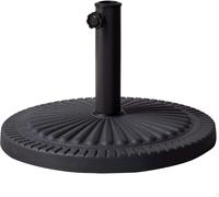 Pied De Parasol De Jardin Rond,Polyrésine Et Acier Ø49x32 Cm,14 Kg,Tube Réglable Ø38-48 Mm,Parasols De Terrasse Extérieurs,Pied Pour Parasol De Terrasse Extérieur