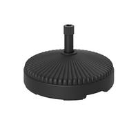 Outsunny Pied de Parasol Rond, Support Parasol en HDPE, Base de Parasol Remplissage Eau Sable, Socle de Parasol, Design en Forme de Soleil pour terrasse Piscine Patio Jardin Ø 55 x 30 cm, Noir