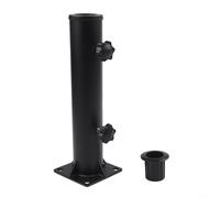 Pied de parasol d'extérieur avec tube en fer - Design triangulaire stable pour poteau de 18 à 32 mm de diamètre