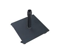 Pied De Parasol Droit Avec Roulettes Vannes Noir