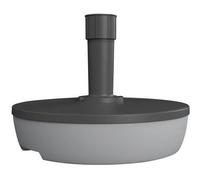 EDA - Pied de Parasol 20 L Rond - à Remplir de Sable (32 kg) ou d'eau (20 kg) - Ø 49,5 x 14,5 cm - Gris foncé et Gris Clair