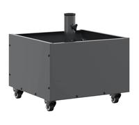 vidaXL Pied de parasol Anthracite 45×45×45 cm – Acier, support parasol ajustable, base roulante