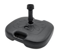 Pied de parasol en plastique 45 x 45 cm à remplir pour mâts de parasol jusqu'à 33 cm - Anthracite - Support de parasol à remplir avec 16 l d'eau ou de sable - Pied de parasol Poids du parasol