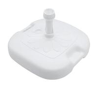 Pied de parasol en plastique - 45 x 45 cm - À remplir pour mâts de parasol jusqu'à 33 cm - Blanc - Support de parasol à remplir avec 16 l d'eau ou de sable - Poids du parasol