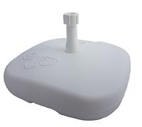 Pied de parasol en plastique - couleur : Blanc - Volume à remplir/20L - Pied de parasol parapluie pieds Weiß