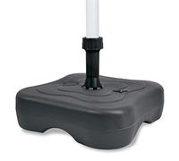 Pied de parasol en plastique noir 14 l, Dalle, Sac de sable, Noir