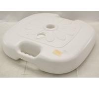 Pied de parasol léger en plastique ABS 20 litres, blanc