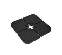 Outsunny Lot de 4 Dalles de Parasol Poids de lestage carré pour parasols déportés Pieds Croix dim. Chaque Dalle 104L x 104l x 7,5H cm - Noir