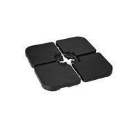 Pied de parasol lot de 4 dalles pour parasol déporté à lester dim. tot. 100L x 100l x 8H cm HDPE noir