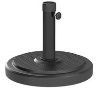 Pied de parasol mât dia. 38/48 mm - poids net 22 Kg - vis de serrage intégrée - HDPE noir Noir G