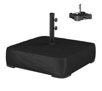 Pied de parasol - Outsunny - avec Housse - remplir 80 kg sable ou 90kg sable humide- pour mât de Ø 48 mm - 78 x 78 x 40 cm - noir