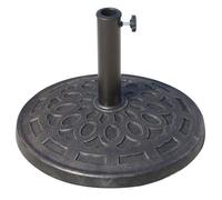 Pied de Parasol - OUTSUNNY - Base de lestage résine Imitation Fonte - Motif Rosace - Ø 49 cm - Bronze